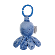Nattou felhúzós rezgő játék plüss Lapidou - Octopus kék bébijáték kiságyra