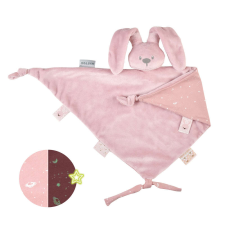 Nattou szundikendõ plüss foszforeszkáló Lapidou Maxi - Nyúl pink bébiplüss