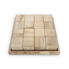  Natúr fa 6cm kocka puzzle 16db-os puzzle, kirakós