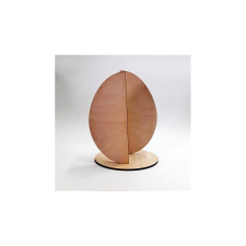  Natúr fa álló eltolt tojás, mérete: 180x235x5 mm dekorációs kellék