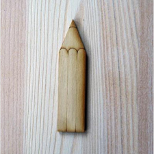 Natúr fa ceruza, mérete: 2x9 cm dekorációs kellék
