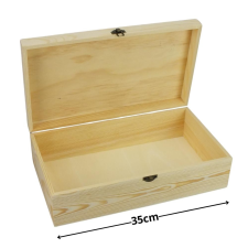  Natúr fa doboz 35 x 20cm dekorációs kellék