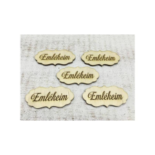 Natúr fa „Emlékeim” gravírozott fodros tábla. Mérete: 70x33 mm dekorációs kellék