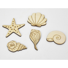  Natúr fa - Kagyló-csiga csomag 4-6cm 5db/csomag dekorációs kellék