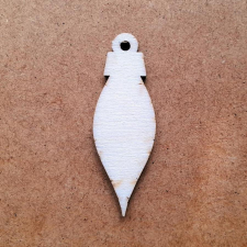  Natúr fa karácsonyfadisz, jégcsap. Mérete 9 cm dekorációs kellék