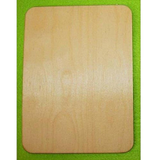  Natúr fa lekerekített sarkú tábla, mérete: 165x220x3 mm dekorációs kellék