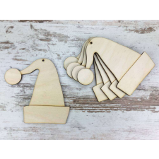  Natúr fa - Manó sapka 10cm 5db/csomag dekorációs kellék