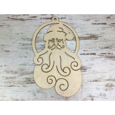  Natúr fa - Mikulás nagyszakállú 49cm dekorációs kellék