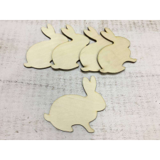  Natúr fa - Nyúl  lyuk nélkül 10cm 5db/csomag dekorációs kellék