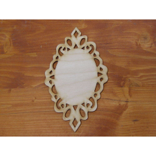  Natúr fa - Ovál tábla csipkés kerettel 11x18,5cm dekorációs kellék