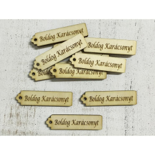 Natúr fa - "Boldog Karácsonyt" scrapbook tábla 10db/csomag dekorációs kellék