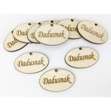 Natúr fa - "Dadusnak" ovál tábla 10db/csomag dekorációs kellék
