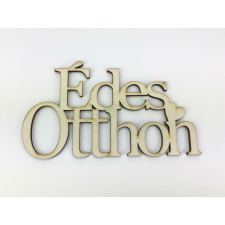 Natúr fa - "Édes Otthon" felirat koszorúra 8x14cm dekorációs kellék