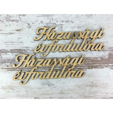 Natúr fa - "Házassági évfordulóra" 13cm 2db/csomag dekorációs kellék