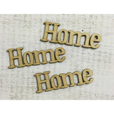 Natúr fa - "Home" felirat 11cm 3db/csomag dekorációs kellék