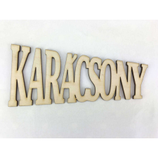 Natúr fa - "KARÁCSONY" trapéz felirat 15cm dekorációs kellék