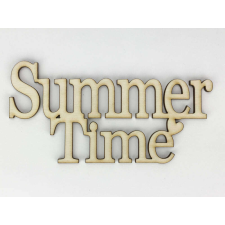  Natúr fa - &quot;Summer Time&quot; felirat koszorúra 10x20cm dekorációs kellék