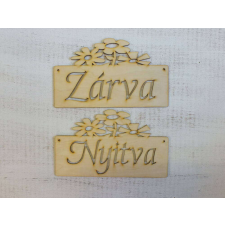 Natúr fa - "Zárva-Nyitva" táblák dekorációs kellék