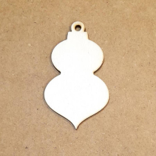  Natúr fa retro karácsonyfadisz. Mérete: 6 cm dekorációs kellék