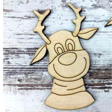  Natúr fa szarvas fej – Rudolf. Mérete: 10 cm dekorációs kellék