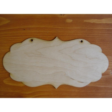  Natúr fa - Tábla fodros 12x25cm dekorációs kellék