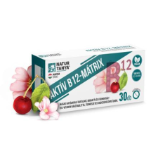 Natur Tanya ® Aktív B12-Mátrix 1000mcg 30 db rágótabletta, vadcseresznye ízű vitamin és táplálékkiegészítő