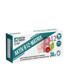 Natur Tanya Aktív B12-mátrix (30 Rágótabletta, Vadcseresznye) vitamin és táplálékkiegészítő