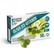  Natur Tanya® OLIVA D3-vitamin 50db lágyzselatin kapszula 4000 NE Quali®-D vitamin és táplálékkiegészítő