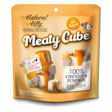 Natural Kitty Meaty Cube 100% Csirke & Sütőtök 60g macskaeledel