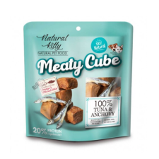 Natural Kitty Meaty Cube 100% Tonhal & Szardella 60g jutalomfalat macskáknak