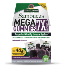 Nature's Answer Sambucus Mega Gummies, gumicukorkák, fekete bodza, 30x 5 g vitamin és táplálékkiegészítő