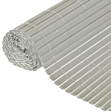 NATURE szürke kétoldalú PVC kerti paraván 1 x 3 m (428519) kerti bútor