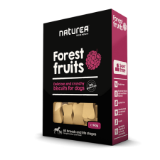  Naturea Biscuit Gluténmentes Erdeigyümölcsös Kutya Keksz 140g jutalomfalat kutyáknak