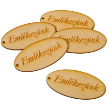  Natúrfa "Emlékezünk" ovál tábla 8cm 5db-os dekorációs kellék
