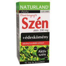 Naturland aktív szénkapszula 200 mg + édeskömény 30x 30 db gyógyhatású készítmény