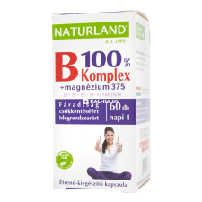 Naturland B 100 % komplex + magnézium 375 mg kapszula 60 db vitamin és táplálékkiegészítő