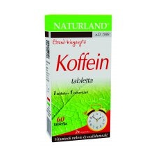 NATURLAND KOFFEIN TABLETTA 60 DB 60 db vitamin és táplálékkiegészítő