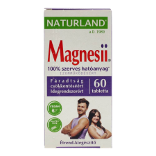  NATURLAND MAGNESII TABLETTA 60DB vitamin és táplálékkiegészítő