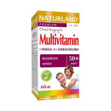 Naturland Magyarország Kft. Naturland Multivitamin + Omega 3 + Ginkgo Biloba komplex senior 50+ kapszula 60x vitamin és táplálékkiegészítő