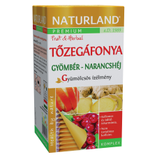 Naturland premium tőzegáfonya/gyömbér/narancshéj tea 40g alapvető élelmiszer