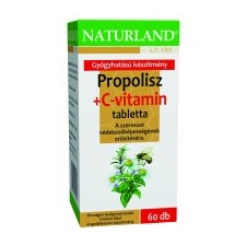Naturland Propolisz tabletta + C-vitamin (60 db) vitamin és táplálékkiegészítő