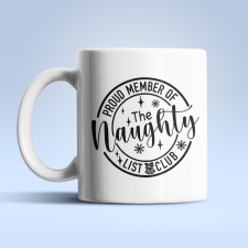  Naughty List Club fehér bögre bögrék, csészék