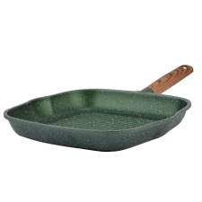  Nava 10-255-020 Ωmega tapadásmentes öntött alumínium grillserpenyő, kőbevonattal, 28 cm edény