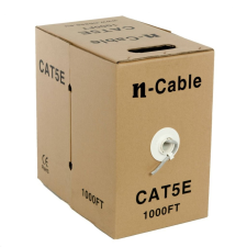 NBase NB-C5E-305 Cat5e UTP kábel, szürke 305 m kábel és adapter