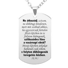 'Ne átkozódj szívem...' medál lánccal, választható több színben nyaklánc