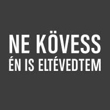  Ne Kövess Én is eltévedtem matrica 20cm autó dekoráció