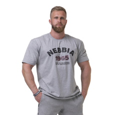 NEBBIA Férfi póló Nebbia Golden Era 192 XL világos szürke