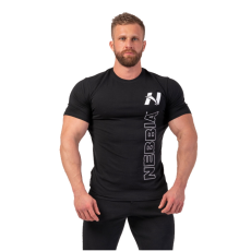 NEBBIA Férfi póló Nebbia Vertical Logo 293 fekete XL