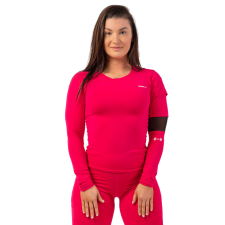 NEBBIA funkcionális hosszú ujjú póló Smart Pocket rózsaszín M női edzőruha