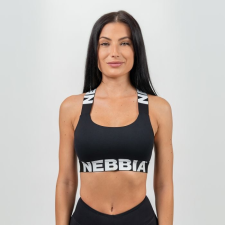 NEBBIA ICONIC Medium Support sportmelltartó Black női edzőruha